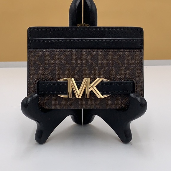 MICHAEL KORS Reed Large Card Holder Case Wallet Brown /Black MK NWT - Picture 6 of 9